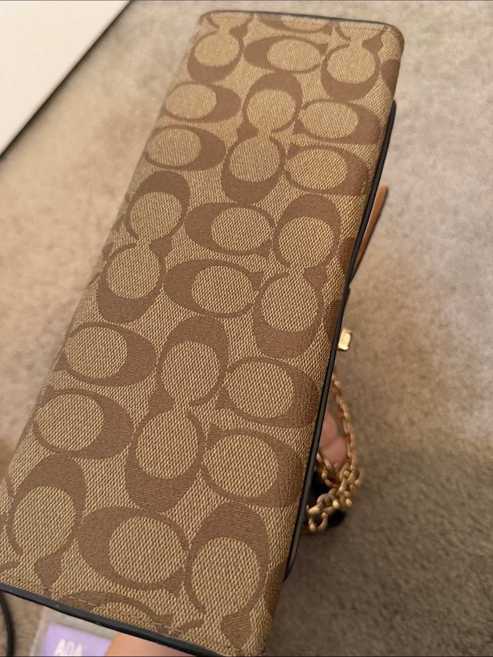 Coach Colorblock Shoulder Bag in Brown, Cream and Tan - Picture 4 of 7